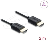 Delock 81682 Koaxiális high speed hdmi kábel 8k 60 hz 48 gbps fonott borítással 2 m kép