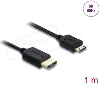 Delock 81684 Koaxiális high speed hdmi kábel hdmi dugó - mini hdmi dugó 8k 60 hz 1 m kép