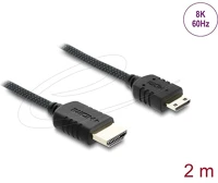 Delock 81688 koaxiális high speed hdmi kábel hdmi dugó - mini hdmi dugó 8k 60 hz kép
