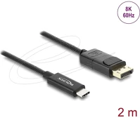 Delock 81702 koaxiális usb type-c  - displayport kábel (dp alt mode) 4k 60 hz fonott kép