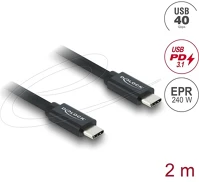 Delock 81707 Koaxiális usb 40 gbps kábel usb pd 3.1 240 w 2 m kép