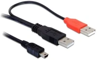 Delock 82447 Kábel, 2db usb-a 2.0 apa - usb mini 5 tűs kép
