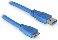 Delock 82533 Usb-a 3.0 -> usb-b 3.0 micro m/m adatkábel 3m kék kép