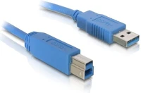 Delock USB3.0 A-B, 3 Usb 3.0-a > usb-b apa/apa 3m kék kábel kép