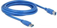 Delock 82581 Usb 3.0-a > usb-b apa/apa 3m kék kábel kép
