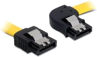 Delock 82828 Sata3 -> sata3 f/f adatkábel 0.3m sárga egyenes/90°jobb kép