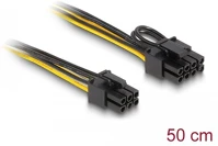 Delock 83004 Tápkábel pci express 6 tűs apa - pci express 6+2 tűs apa 50 cm kép