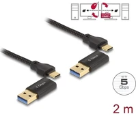 Delock 83014 Usb type-c  5 gbps adat kapcsoló kábel + km kapcsoló 2 m kép
