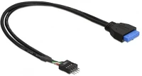 Delock 83095 usb-a 3.0 pinheader 19pin -> usb-a pinheader 8pin f/m adatkábel 0.3m kép