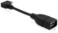 Delock 83104 Kábel -  (usb micro-b, forgatott > usb-a 2.0 otg, apa/anya, 11cm) kép