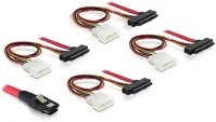 Delock 83146 Sas mini sff-8087 -> 4db sas sff 8482 m/f adatkábel 1m piros kép