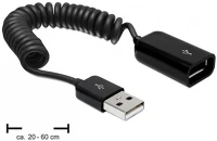 Delock 83163 Delock cable usb 2.0-a extension male / female coiled cable kép