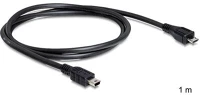 Delock 83177 Cable usb 2.0 micro-b male > usb mini male 1 m kép