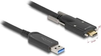 Delock 83208 Usb-c 3.1 gen2 -> usb-a 3.1 gen 2 m/m aktív adatkábel 15m fekete aoc kép