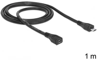Delock 83248 Usb-b 2.0 micro - usb-b 2.0 micro m/f adatkábel hosszabbító 1m fekete kép