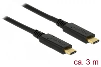 Delock 83325 Usb 2.0 kábel type-c a type-c 3 m pd 5 a e-marker kép