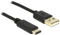 Delock 83327 Usb-c -> usb-a 2.0 m/m adatkábel 2m fekete 3a kép