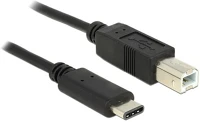 Delock 83328 Usb-c -> usb-b 2.0 m/m adatkábel 0.5m fekete kép