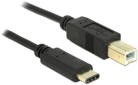 Delock USB B Usb-c -> usb-b 2.0 m/m adatkábel 2m fekete