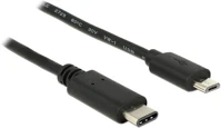 Delock 0.5M, USB2.0-C/USB2.0 Usb-c -> usb-b 2.0 micro m/m adatkábel 0.5m fekete kép