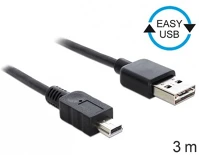 Delock 83364 Easy-usb2.0-a male > usb 2.0 mini male 3m kép