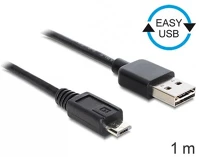 Delock 83366 Easy-usb 2.0 -a apa > usb 2.0 micro-b apa kábel, 1 m kép