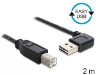 Delock 83375 Easy-usb 2.0 -a apa hajlított > usb 2.0-b apa kábel, 2 m kép