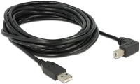 Delock 90°DUGÓ Usb2.0 kábel usb a dugó - usb b 90°dugó csatlakozókkal, 3m kép