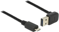 Delock 83535 1m, usb 2.0-a - usb 2.0 micro-b usb kábel usb a micro-usb b fekete kép