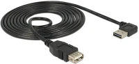 Delock 83552 Easy-usb 2.0 a jobbra/balra 90° apa - usb 2.0 a anya 2 m - fekete kép
