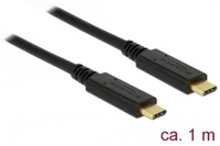 Delock 83661 Usb-c (apa - apa) kábel 1m - fekete kép
