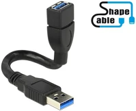Delock 83713 Usb-a 3.0 - usb-a 3.0 m/f adatkábel 0.15m fekete 