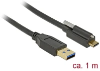 Delock 83717 Usb-a 3.2 gen2 -> usb-c 3.2 gen2 m/m adatkábel 1m fekete kép