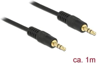 Delock 83744 Jack stereo 3,5mm m/m audio kábel 1m fekete kép