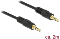 Delock 83746 Jack stereo 3,5mm m/m audio kábel 2m fekete kép