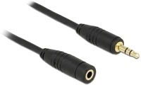 Delock 83762 Jack stereo 3,5mm m/f audio kábel hosszabbító 0.5m fekete kép