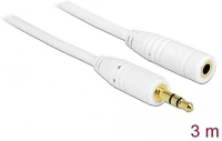 Delock 83769 Jack stereo 3,5mm m/f audio kábel hosszabbító 3m fehér kép