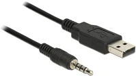 Delock 83779 Usb ttl -> jack stereo 3,5mm m/m adatkábel 1.8m fekete 3,3v kép