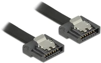 Delock 83838 Sata 3 f/f adatkábel 0.1m flexi fekete kép