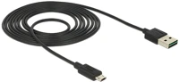 Delock 83844 Adapterkábel usb m - microusb m adapterkábel fekete 1m kép