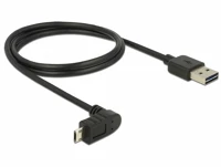 Delock 83847 Easy-usb 2.0 kábel (a apa > micro-b apa derékszögű) 0.5m - fekete kép
