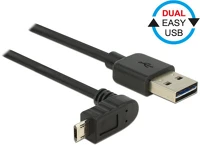 Delock 83849 Easy usb usb a - micro usb (apa - apa) kábel 0.5m - fekete kép