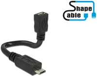 Delock 83925 Shapecable usb 2.0 micro-b apa - usb 2.0 micro-b anya otg kábel 0.50 m kép