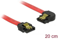 Delock 83962 Sata 3 f/f adatkábel 0.2m piros egyenes/90° bal kép