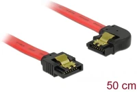 Delock 83964 Sata 3 f/f adatkábel 0.5m piros egyenes/90° bal kép