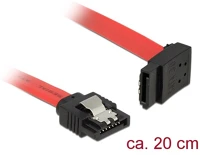 Delock 83972 Sata 3 f/f adatkábel 0.2m piros egyenes/90° fel kép
