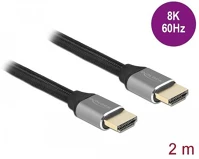 Delock 83996 Hdmi kábel 2 m hdmi a-típus (standard) fekete, szürke kép