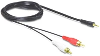 Delock 84000 Audio kábel 1,5 m 2 x rca 3.5mm fekete kép