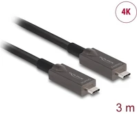 Delock 84144 Optikai usb-c 3.2 gen2 -> usb-c 3.2 gen2 m/m aktív adatkábel 3m fekete video+data+pd