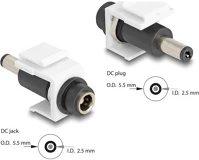 Delock 84177 keystone modul, dc 5,5 x 2,5 mm-csatlakozóhüvely, dc 5,5 x 2,5 mm méretű kép